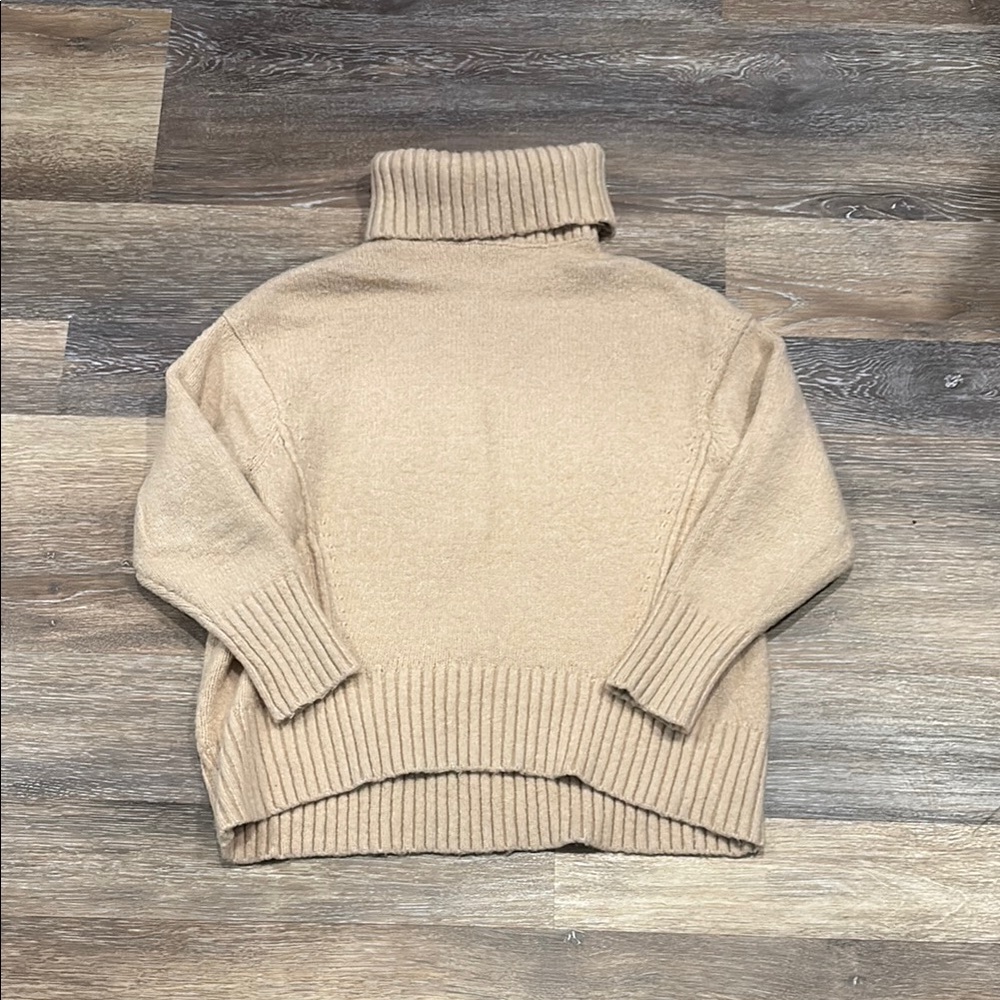 Cozy Tan Turtleneck Sweater Lulus